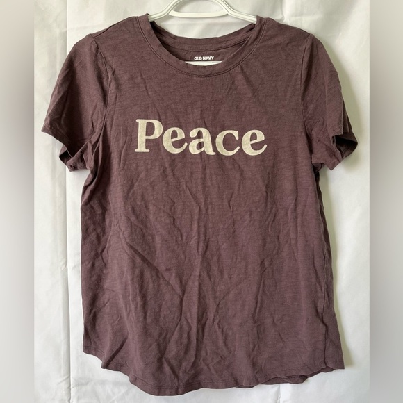 Old Navy Tops - Old Navy T-Shirt Women’s M Top Lavender Peace Tee
